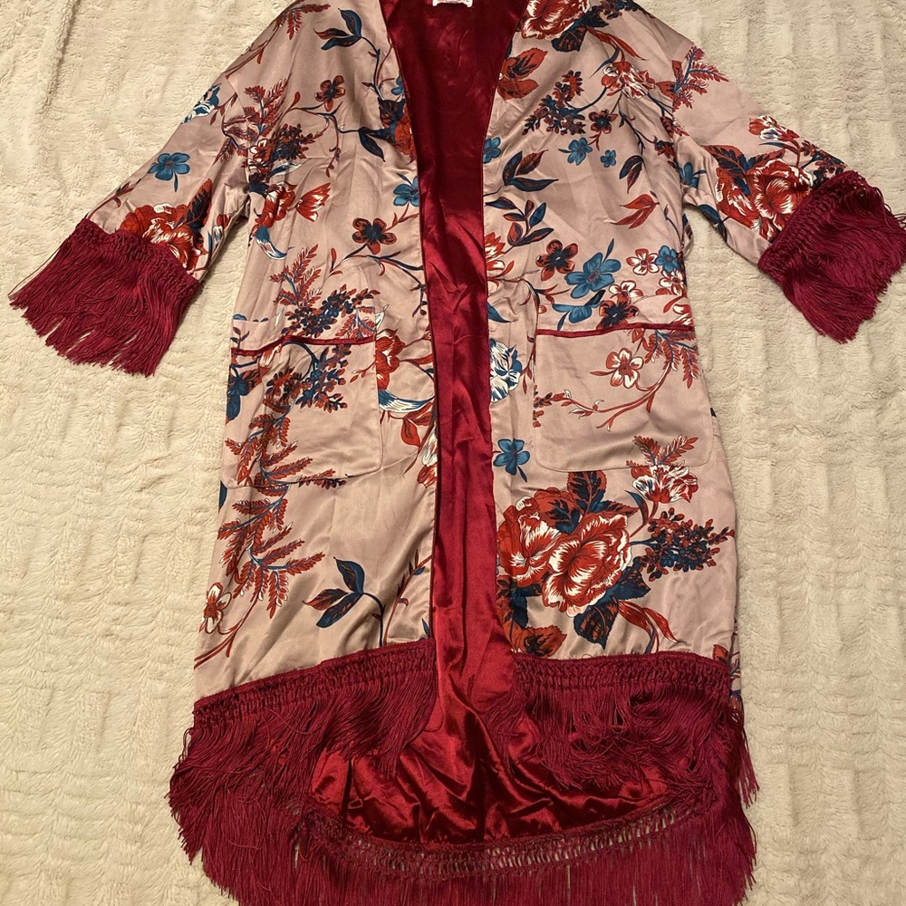 Silky Red Robe